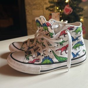 Boys Dinosaur Converse Shoes. Size 13